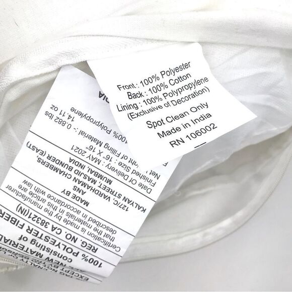 Noir Night Black Spiderweb White Beaded 16” Halloween Decor Accent Throw Pillow - Picture 15 of 15